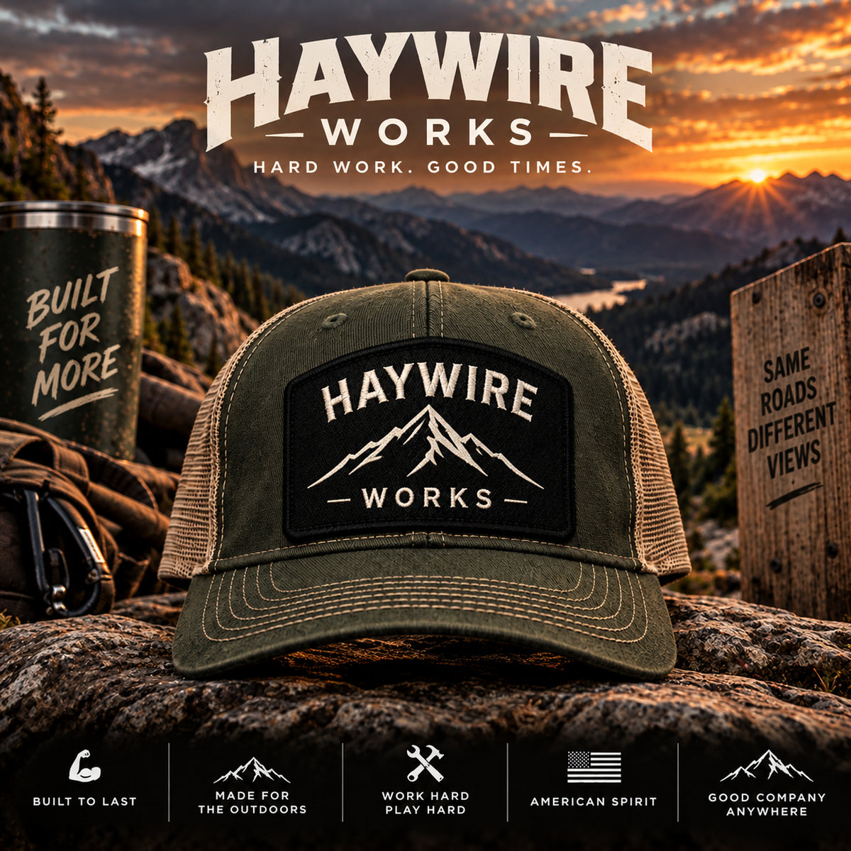 Haywire Works - Mountain Trucker Hat