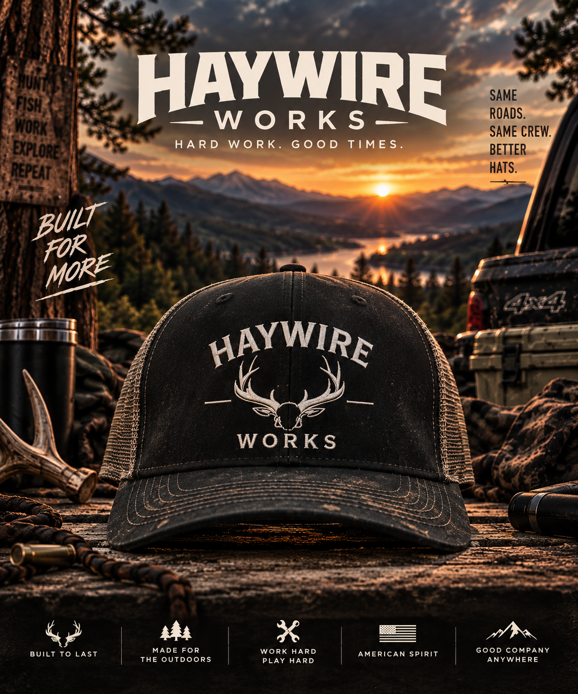Haywire Works - Antler Trucker Hat